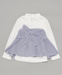 GLOBAL WORK | 【キッズ】リボンビスチェレイヤー長袖/777517(Tシャツ/カットソー)