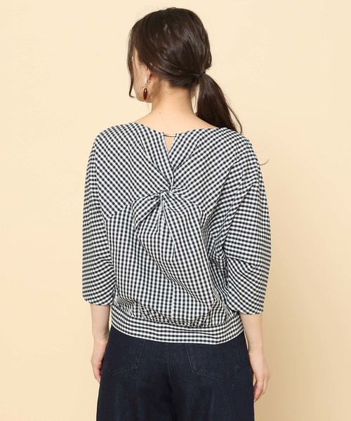 ROPE' PICNIC(ロペピクニック)の「ツイストブラウス(シャツ/ブラウス・レディース・ブルー系その他/イエロー系その他/ブルー系その他2・36/38)」の5枚目の写真