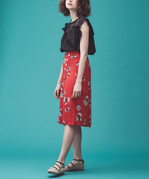 セール Grace Mila フラワープリントラップスカート スカート Grace Mila グレースアンドミラ のファッション通販 Zozotown