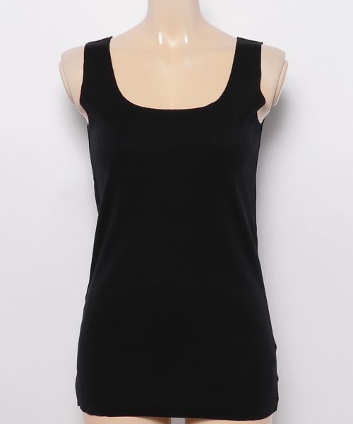 RIVE DROITE（リヴドロワ）の「シームレスタンク-（Tシャツ/カットソー・レディース・オフホワイト/ライトグレー/カーキ/チャコールグレー/ブラック・FREE）」の3枚目の写真