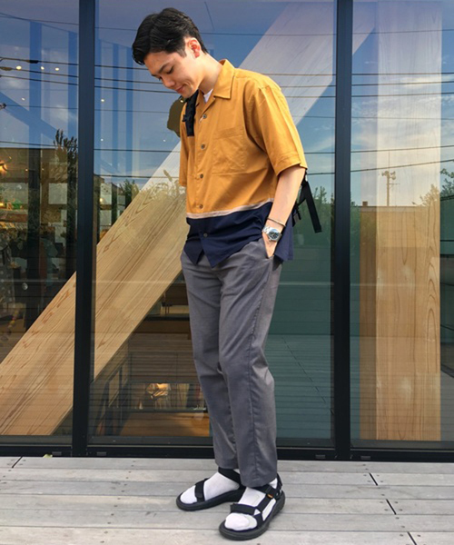 koe（コエ）の「TRドローコードイージーパンツ（その他パンツ・メンズ・グレー/ネイビー/ブラック・L/M/S）」の3枚目の写真