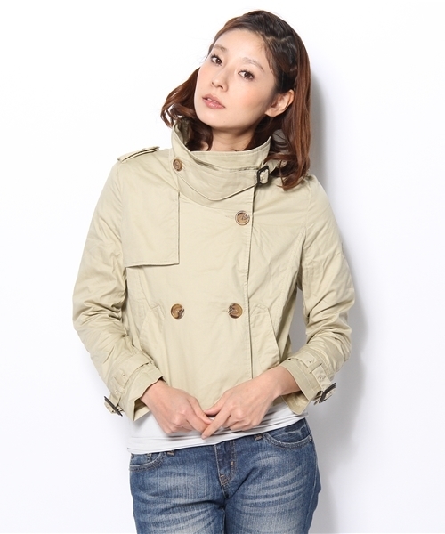 mystic(ミスティック)の「【mystic】 スタンドカラーSトレンチ(トレンチコート・レディース・ベージュ/グレー/ネイビー・フリ-)」の12枚目の写真