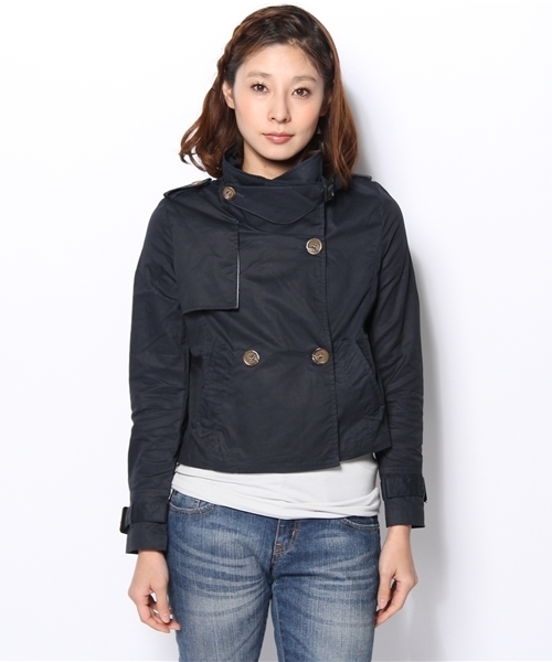 mystic(ミスティック)の「【mystic】 スタンドカラーSトレンチ(トレンチコート・レディース・ベージュ/グレー/ネイビー・フリ-)」の4枚目の写真