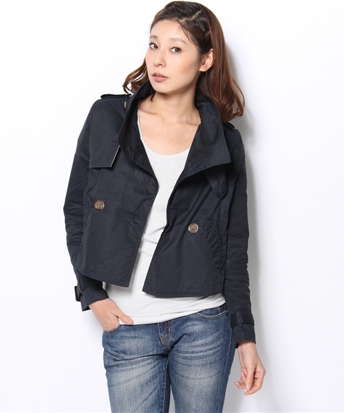 mystic(ミスティック)の「【mystic】 スタンドカラーSトレンチ(トレンチコート・レディース・ベージュ/グレー/ネイビー・フリ-)」の7枚目の写真