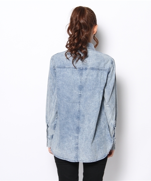 SLY LANG（スライラング）の「KURT DENIM SH（シャツ/ブラウス・レディース・ブルー・FREE）」の4枚目の写真
