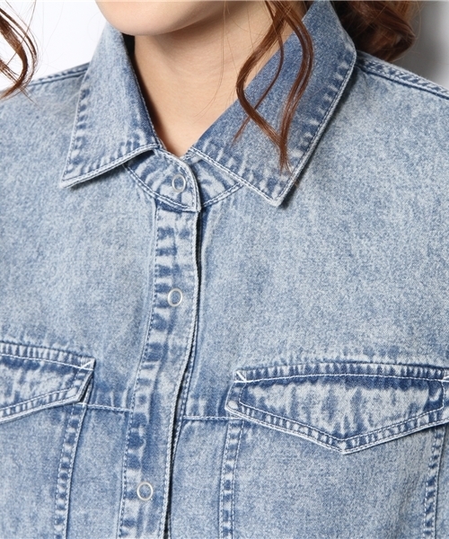 SLY LANG（スライラング）の「KURT DENIM SH（シャツ/ブラウス・レディース・ブルー・FREE）」の5枚目の写真