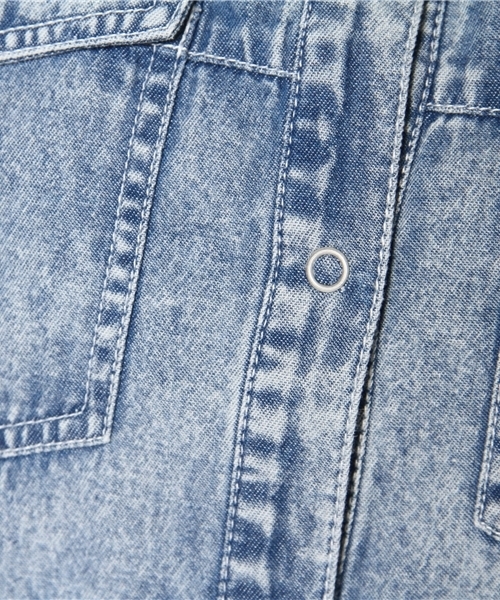 SLY LANG（スライラング）の「KURT DENIM SH（シャツ/ブラウス・レディース・ブルー・FREE）」の8枚目の写真