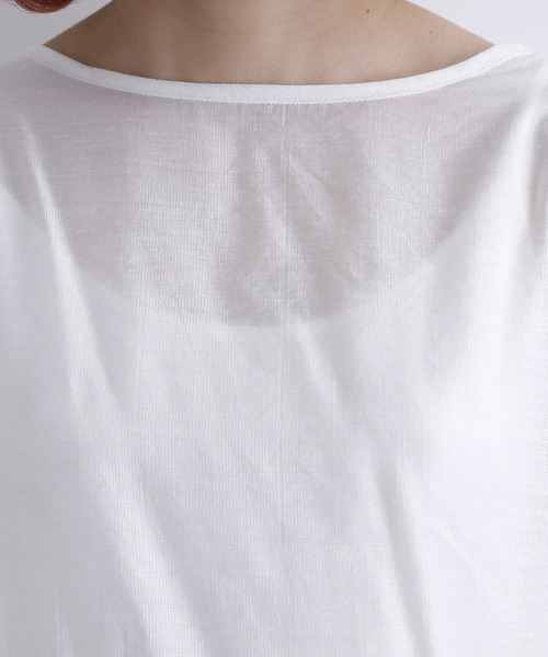 MERLOT(メルロー)の「レーヨンキャンディスリーブカットソー2750(シャツ/ブラウス・レディース・ホワイト/ブラック/ライトグリーン・FREE)」の9枚目の写真