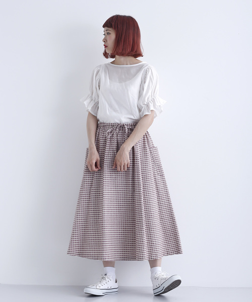 MERLOT(メルロー)の「レーヨンキャンディスリーブカットソー2750(シャツ/ブラウス・レディース・ホワイト/ブラック/ライトグリーン・FREE)」の18枚目の写真