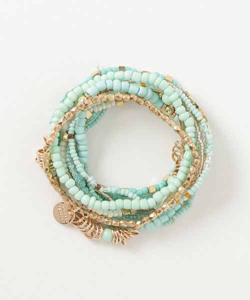 WEGO（ウィゴー）の「WEGO/ビーズブレスレット（ブレスレット・レディース・サックスブルー/イエロー/ホワイト・FREE）」の2枚目の写真