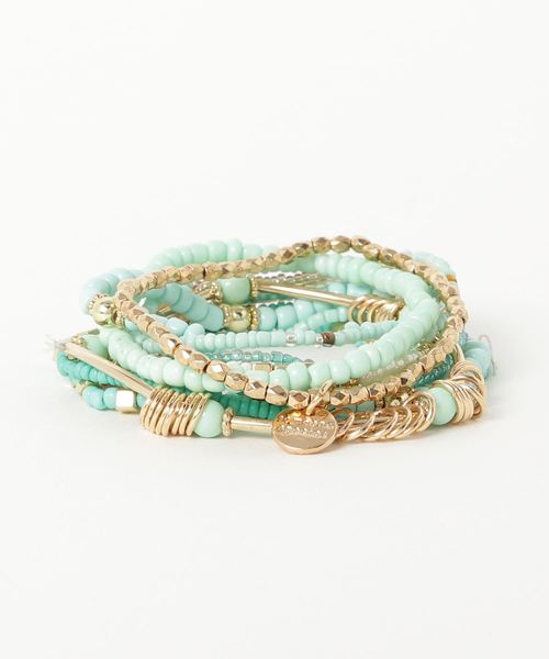 WEGO（ウィゴー）の「WEGO/ビーズブレスレット（ブレスレット・レディース・サックスブルー/イエロー/ホワイト・FREE）」の4枚目の写真