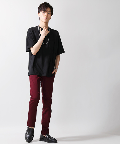 WEGO（ウィゴー）の「WEGO/ライトストレッチスキニーパンツ（その他パンツ・メンズ・ワイン/ブラック・LARGE/SMALL/MEDIUM）」の9枚目の写真