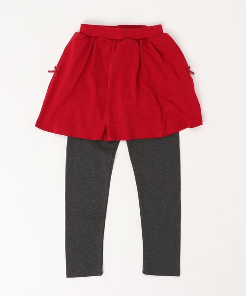 Catherine Cottage（キャサリンコテージ）の「両側ポケット付き10分丈フレアスカートレギンス（スカート・キッズ・ブラック/ネイビー/グレー/レッド/ミント/ピンク系その他/ライラック/パープル系その他2/ピンク系その他2・90/100/110/120/130/140/150/160）」の9枚目の写真