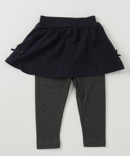 Catherine Cottage（キャサリンコテージ）の「両側ポケット付き10分丈フレアスカートレギンス（スカート・キッズ・ブラック/ネイビー/グレー/レッド/ミント/ピンク系その他/ライラック/パープル系その他2/ピンク系その他2・90/100/110/120/130/140/150/160）」の5枚目の写真