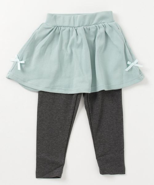 Catherine Cottage（キャサリンコテージ）の「両側ポケット付き10分丈フレアスカートレギンス（スカート・キッズ・ブラック/ネイビー/グレー/レッド/ミント/ピンク系その他/ライラック/パープル系その他2/ピンク系その他2・90/100/110/120/130/140/150/160）」の4枚目の写真