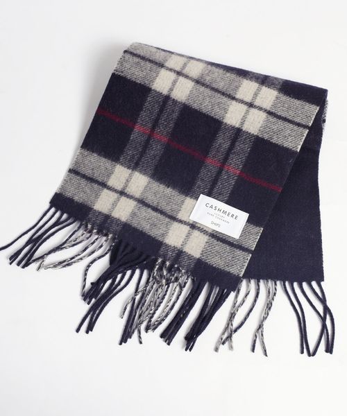 SHIPS（シップス）の「カシミヤリバーシブルマフラーチェック◇（マフラー・レディース・ブラック/ライトグレー/ブラウン/ナチュラル/ネイビー/レッド/ブルー/オレンジ・ONE SIZE）」の10枚目の写真