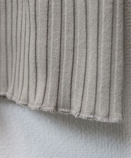 andme（アンドミー）の「カットリブニットソーワイドパンツ（その他パンツ・レディース・ネイビー/カーキ/グレー系その他/ブラック/ベージュ/ライトブラウン/グリーン/ブルー系その他/チャコールグレー/ブラウン・M/L）」の17枚目の写真