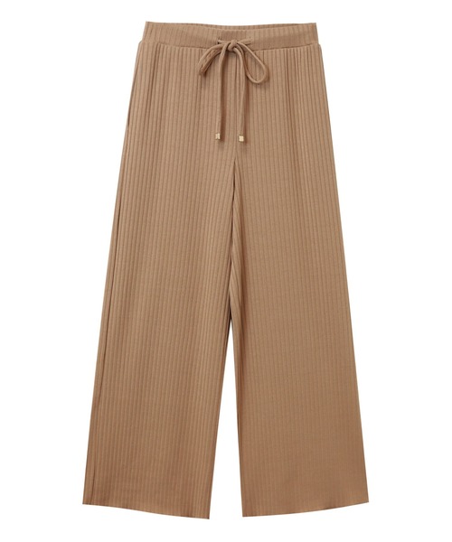 andme（アンドミー）の「カットリブニットソーワイドパンツ（その他パンツ・レディース・ネイビー/カーキ/グレー系その他/ブラック/ベージュ/ライトブラウン/グリーン/ブルー系その他/チャコールグレー/ブラウン・M/L）」の22枚目の写真