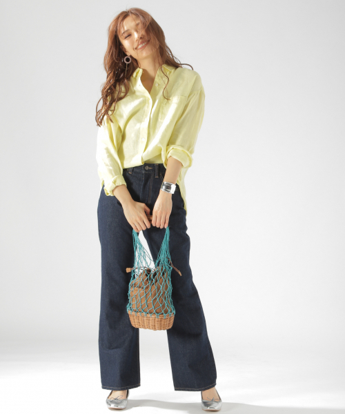 BAYFLOW(ベイフロー)の「リネンシャツ(シャツ/ブラウス・レディース・ホワイト/カーキ/ブルー/ネイビー/イエロー・SMALL/MEDIUM)」の10枚目の写真