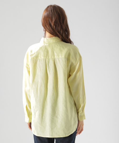 BAYFLOW(ベイフロー)の「リネンシャツ(シャツ/ブラウス・レディース・ホワイト/カーキ/ブルー/ネイビー/イエロー・SMALL/MEDIUM)」の7枚目の写真