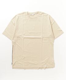 サイドジップコットンポンチビッグシルエットTシャツ
