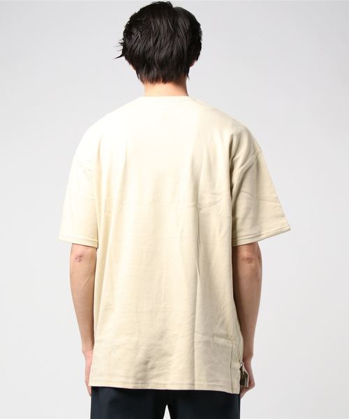 STYLEBLOCK(スタイルブロック)の「サイドジップコットンポンチビッグシルエットTシャツ(Tシャツ/カットソー・メンズ・オレンジ/オフホワイト/ダークグリーン/ベージュ/ブラック/ピンク・L/M)」の8枚目の写真