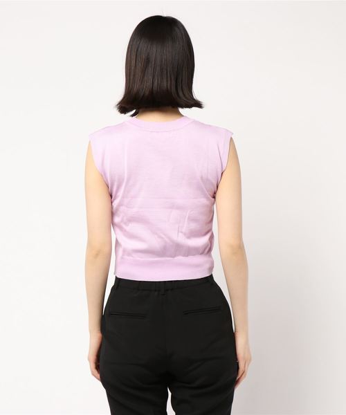 fifth（フィフス）の「コンパクトフレンチスリーブサマーニット（ニット/セーター・レディース・ラベンダー/ホワイト/ブラック/グレー・MEDIUM）」の21枚目の写真