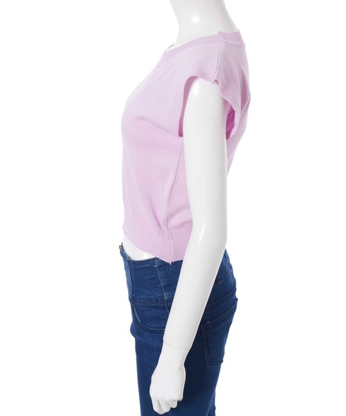 fifth（フィフス）の「コンパクトフレンチスリーブサマーニット（ニット/セーター・レディース・ラベンダー/ホワイト/ブラック/グレー・MEDIUM）」の14枚目の写真