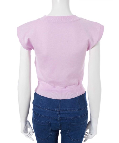 fifth（フィフス）の「コンパクトフレンチスリーブサマーニット（ニット/セーター・レディース・ラベンダー/ホワイト/ブラック/グレー・MEDIUM）」の12枚目の写真