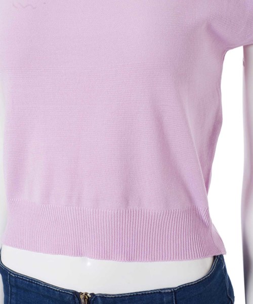 fifth（フィフス）の「コンパクトフレンチスリーブサマーニット（ニット/セーター・レディース・ラベンダー/ホワイト/ブラック/グレー・MEDIUM）」の8枚目の写真