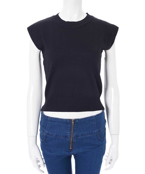 fifth（フィフス）の「コンパクトフレンチスリーブサマーニット（ニット/セーター・レディース・ラベンダー/ホワイト/ブラック/グレー・MEDIUM）」の6枚目の写真