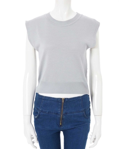 fifth（フィフス）の「コンパクトフレンチスリーブサマーニット（ニット/セーター・レディース・ラベンダー/ホワイト/ブラック/グレー・MEDIUM）」の17枚目の写真