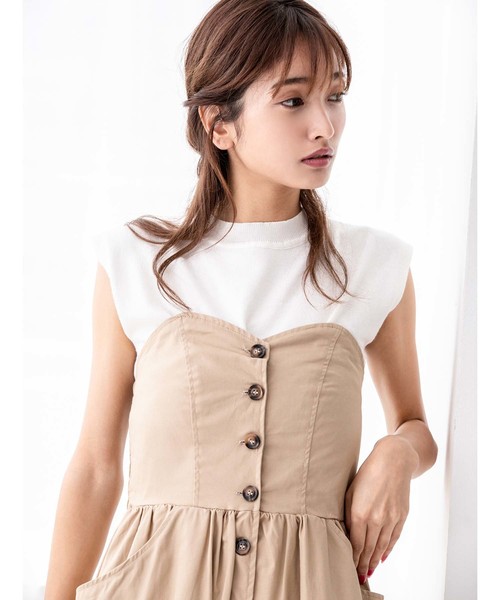 fifth（フィフス）の「コンパクトフレンチスリーブサマーニット（ニット/セーター・レディース・ラベンダー/ホワイト/ブラック/グレー・MEDIUM）」の22枚目の写真