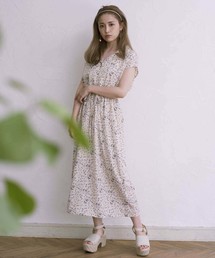 one after another NICE CLAUP | 【ZOZO限定】フレンチスリーブ開襟ワンピース(ワンピース)