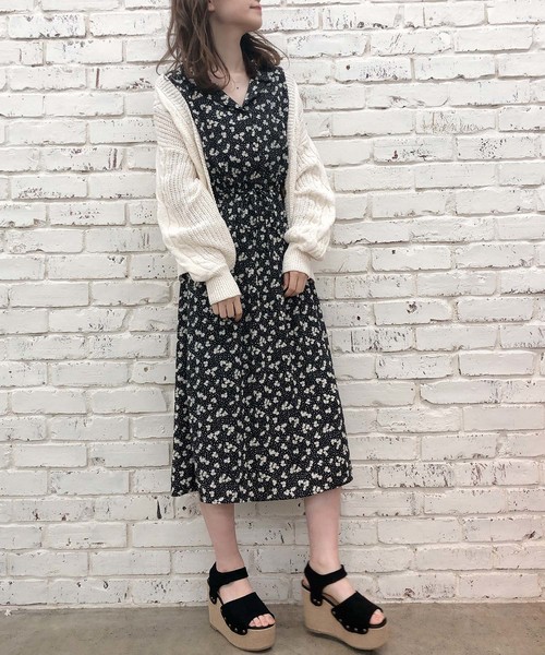 one after another NICE CLAUP(ワンアフターアナザーナイスクラップ)の「【ZOZO限定】フレンチスリーブ開襟ワンピース(ワンピース・レディース・ブラック系その他/ベージュ/イエロー系その他/ピンク系その他/ストライプ/ベージュ系その他・FREE)」の19枚目の写真