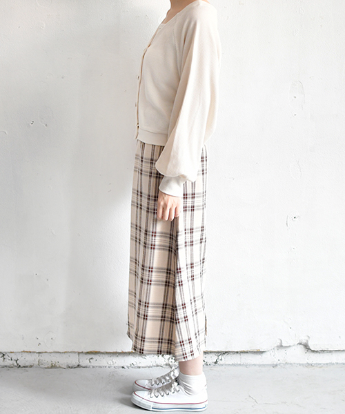 PairPair(ペアペア)の「チェック柄マーメイドスカート(スカート・レディース・ベージュ/ライトグレー・FREE)」の19枚目の写真
