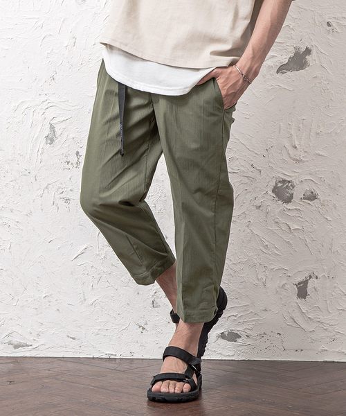 MinoriTY（マイノリティ）の「パラシュートパンツ/リップストックアンクル丈（その他パンツ・メンズ・カーキ/ブラック・L/M）」の2枚目の写真