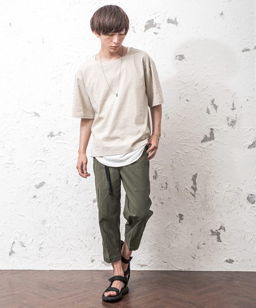 MinoriTY（マイノリティ）の「パラシュートパンツ/リップストックアンクル丈（その他パンツ・メンズ・カーキ/ブラック・L/M）」の4枚目の写真