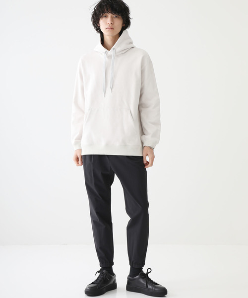 STUDIOUS（ステュディオス）の「【STUDIOUS】ハードシルケットプルオーバーフーディーver.2（パーカー・メンズ・ホワイト/ベージュ/ブルー/ダークグレー・1/2/3）」の15枚目の写真