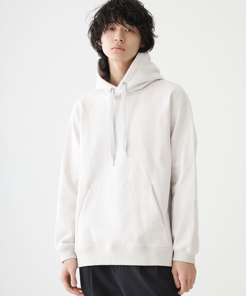 STUDIOUS（ステュディオス）の「【STUDIOUS】ハードシルケットプルオーバーフーディーver.2（パーカー・メンズ・ホワイト/ベージュ/ブルー/ダークグレー・1/2/3）」の17枚目の写真