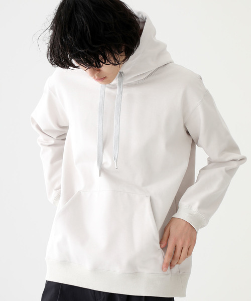 STUDIOUS（ステュディオス）の「【STUDIOUS】ハードシルケットプルオーバーフーディーver.2（パーカー・メンズ・ホワイト/ベージュ/ブルー/ダークグレー・1/2/3）」の19枚目の写真