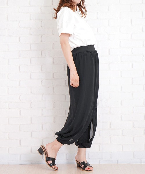 Amulet(アミュレット)の「ワイドパンツ(その他パンツ・レディース・ホワイト/ライトグレー/ブラック/ネイビー/ピンク・M/L/XL)」の9枚目の写真