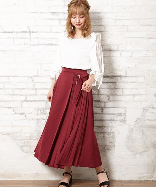 INGNI（イング）の「サイドベルトプリーツ切替／スカート（スカート  