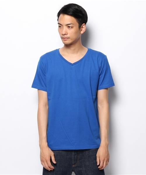 WEGO（ウィゴー）の「WEGO/VネックTシャツ（Tシャツ/カットソー・メンズ・ライトピンク/ホワイト/ブラック/ブルー・LARGE/MEDIUM）」の9枚目の写真