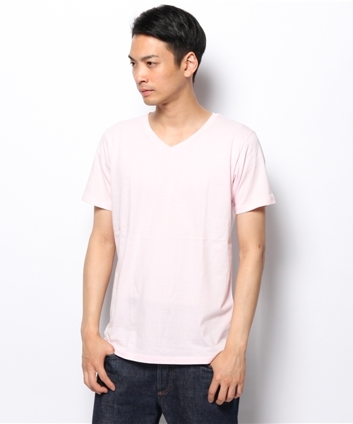 WEGO（ウィゴー）の「WEGO/VネックTシャツ（Tシャツ/カットソー・メンズ・ライトピンク/ホワイト/ブラック/ブルー・LARGE/MEDIUM）」の14枚目の写真