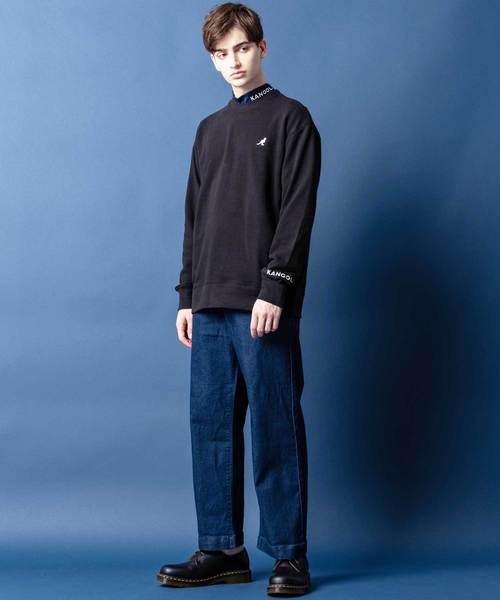 Lulu ＆ Arnie（るるあんどあーにー）の「1タック ワイド チノパン & デニムパンツ（チノパンツ・メンズ・ホワイト/チャコールグレー/ブラック/ベージュ/ネイビー/インディゴブルー/ワンウォッシュ・MEDIUM/LARGE/X-LARGE/SMALL）」の14枚目の写真