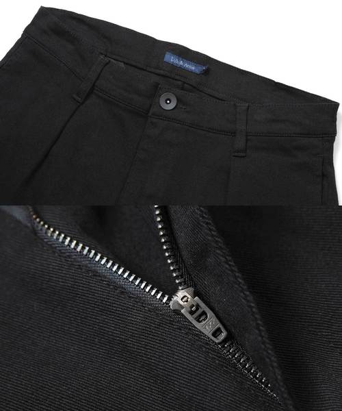 Lulu ＆ Arnie（るるあんどあーにー）の「1タック ワイド チノパン & デニムパンツ（チノパンツ・メンズ・ホワイト/チャコールグレー/ブラック/ベージュ/ネイビー/インディゴブルー/ワンウォッシュ・MEDIUM/LARGE/X-LARGE/SMALL）」の8枚目の写真