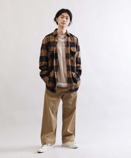 Lulu & Arnie(るるあんどあーにー)の「1タック ワイド チノパン & デニムパンツ(チノパンツ・メンズ・ホワイト/チャコールグレー/ブラック/ベージュ/ネイビー/インディゴブルー/ワンウォッシュ・MEDIUM/LARGE/X-LARGE/SMALL)」の13枚目の写真