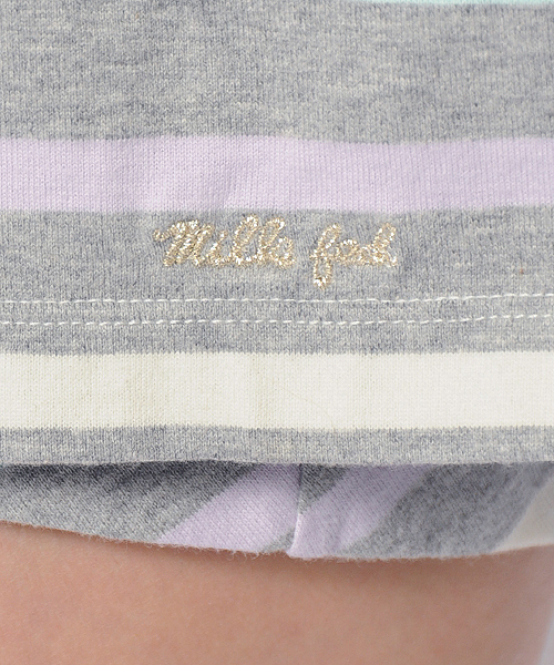 MILKFED.(ミルクフェド)の「STRIPE TUCKED SKIRT (スカート/インナーショーツ付き/ボーダー/フレアー)(スカート・レディース・ホワイト/アッシュ/ネイビー・SMALL/MEDIUM)」の5枚目の写真