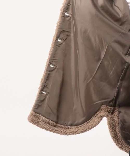 STYLEBLOCK（スタイルブロック）の「ビッグシルエットボアCPOジャケット（ミリタリージャケット・レディース・アイボリー/ライトベージュ/ベージュ/キャメル/ブラック・M）」の8枚目の写真